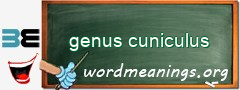 WordMeaning blackboard for genus cuniculus